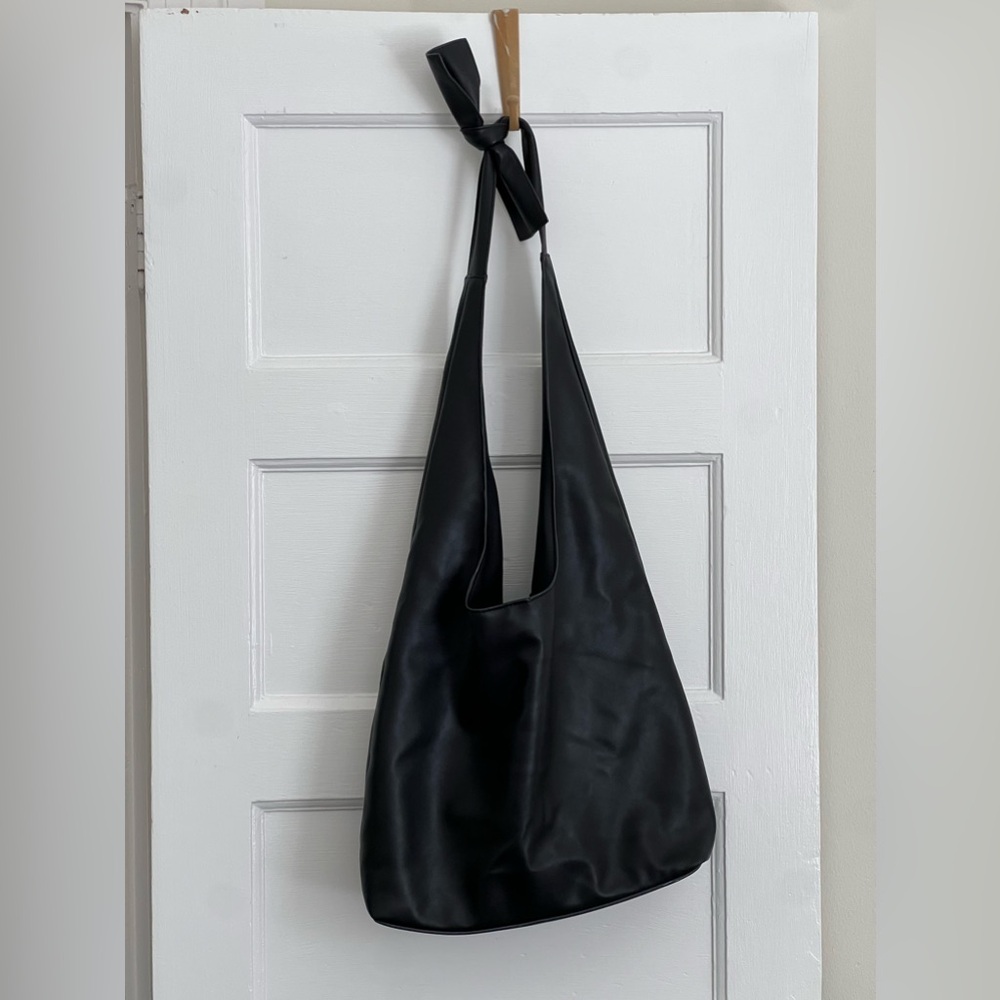 Mango Black Leather Julian Bag
